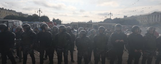 Акция «Против пенсионного грабежа» в Петербурге